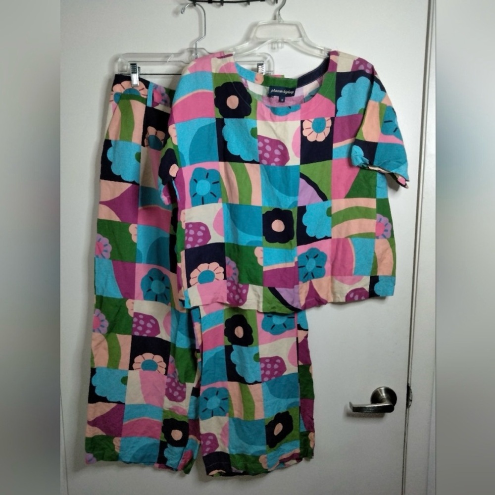 Princess Highway (Size AU14) Multicolor Patchwork Top & Bottom Matching Set - Picture 2 of 15